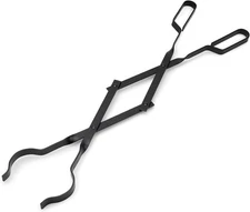 Fireplace Tongs, 26" Fire Pit Accessories Firewood Tongs Log Grabber - Black