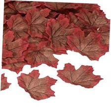 Artificial Leaves Fall Maple Leaf 200 Pcs Coffee Red