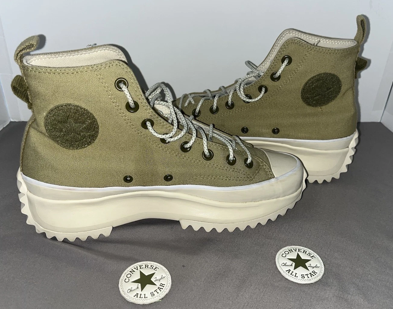 Converse Run Star Hike Platform donna 11 5 A06091C rospo muschio scuro avorio naturale