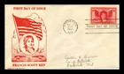 US COVER FRANCIS SCOTT KEY FIRST DAY ISSUE SCOTT 962 FIDELITY COLORCRAFT