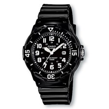 CASIO LRW200H-1BV Dive Style Watch, Black/White