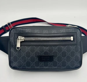SAC CEINTURE GUCCI NOIR GG AVEC PAQUETS ZIPPÉS