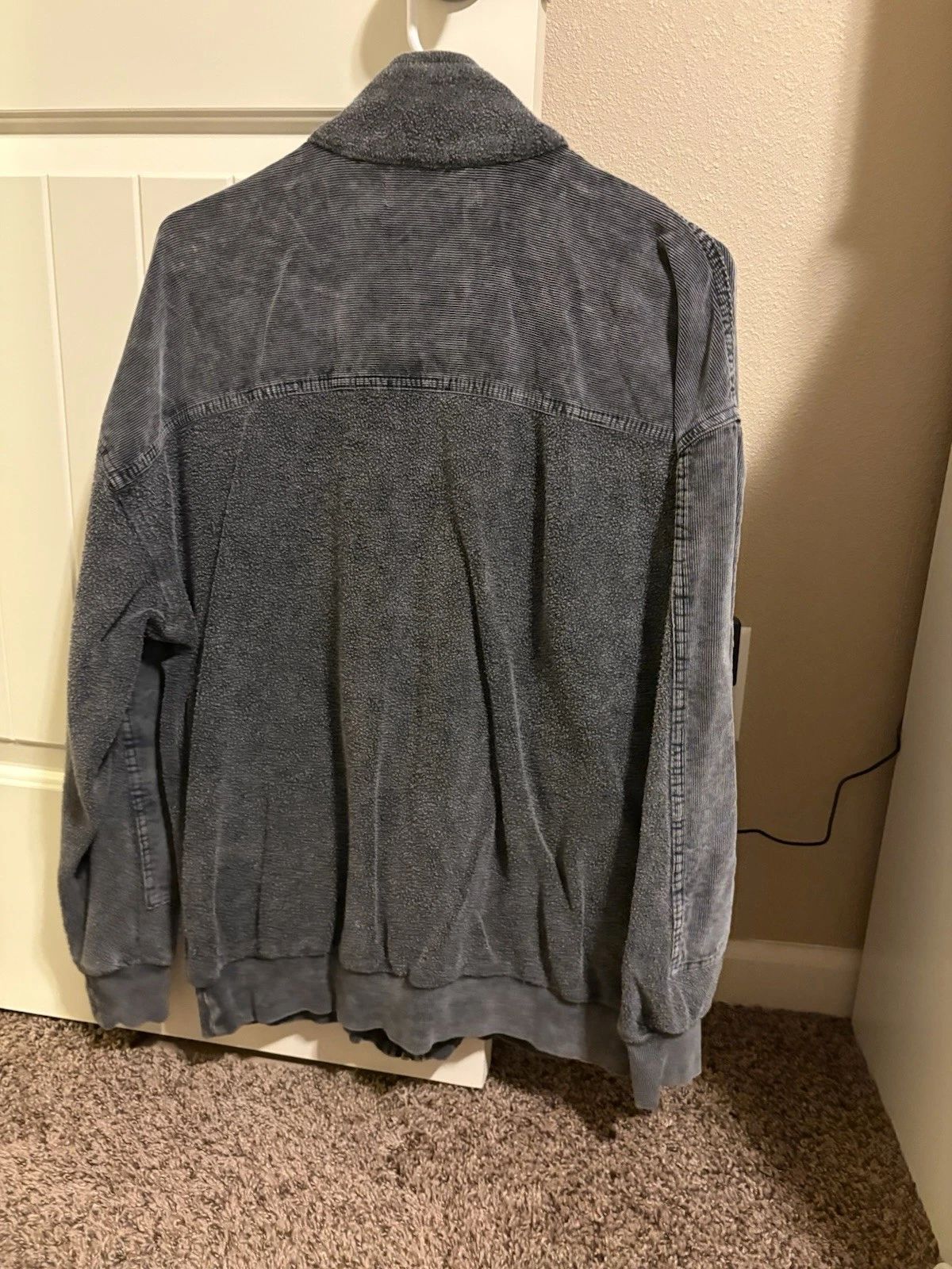 Forever 21 Gray Cotton Full Zip Stand-Up Collar Short Jacket Pockets XL - product detail image 2