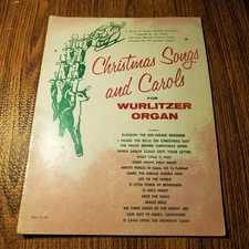 Christmas Songs and Carols for Wurlitzer Organ Songbook 1957