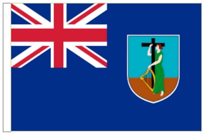 Montserrat Sleeved Courtesy Flag ideal for Boats 45cm x 30cm