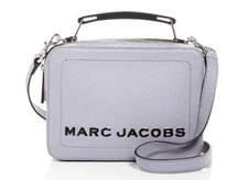 Marc Jacobs The Box LRG Leather Top Handle Bag/Crossbody Minimal Gray ~Dust Bag