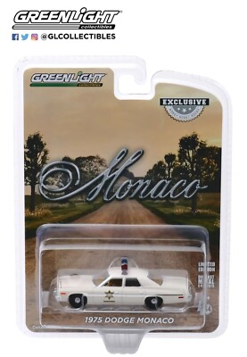 GREENLIGHT HOBBY EXCL HAZZARD COUNTY SHERIFF 1975 DODGE MONACO REAL RIDERS!