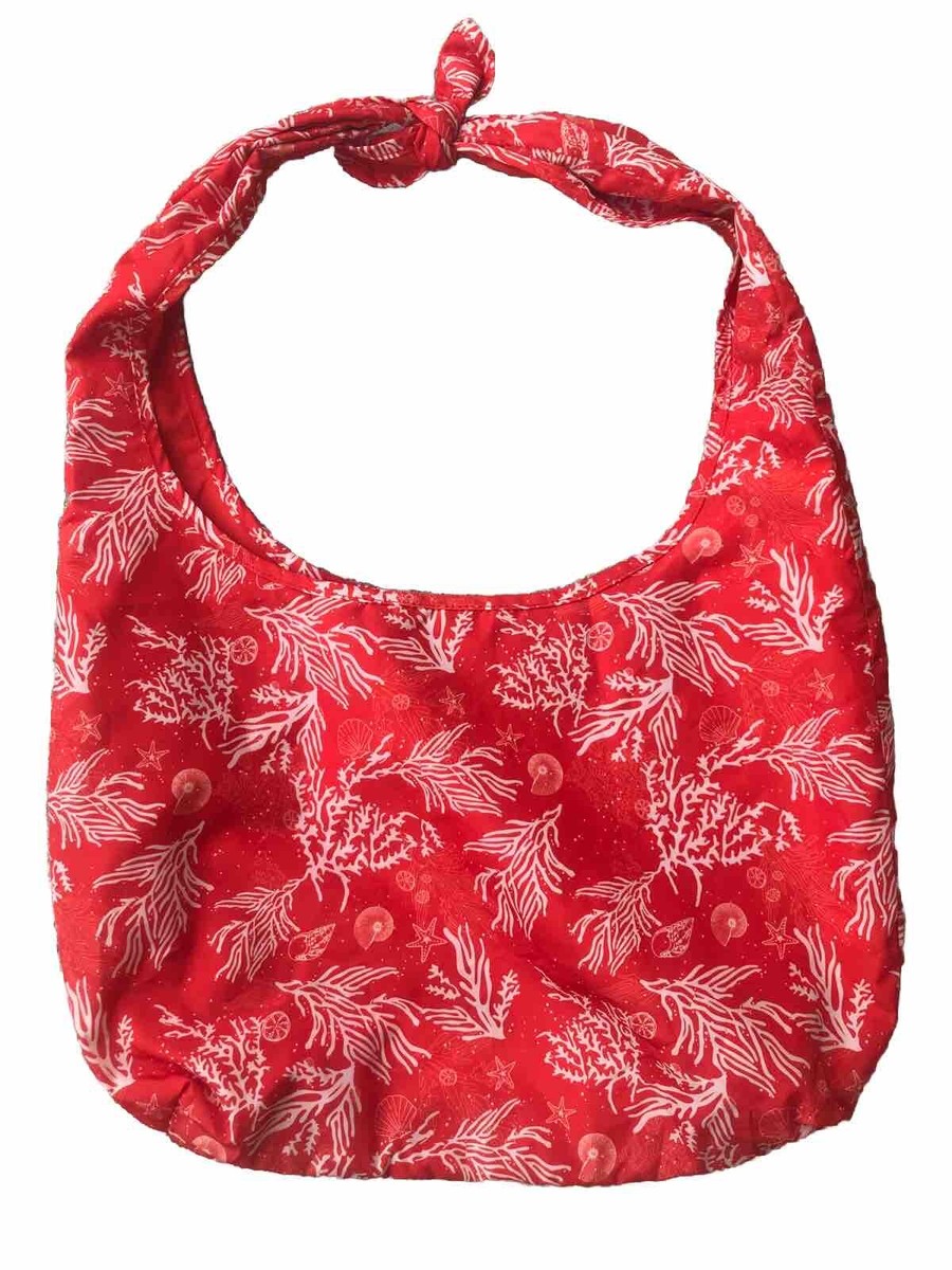 TCM by Tchibo Coral Design Nylon Tote Hobo Bag Unique🪸 Shoulder