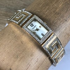 Elgin Ladies EG9052 White MOP Dial Pave Gold Tone 18mm Quartz
