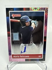 2022 Panini Donruss MARIO FELICIANO "1988 RETRO" Pink Fireworks Auto /199