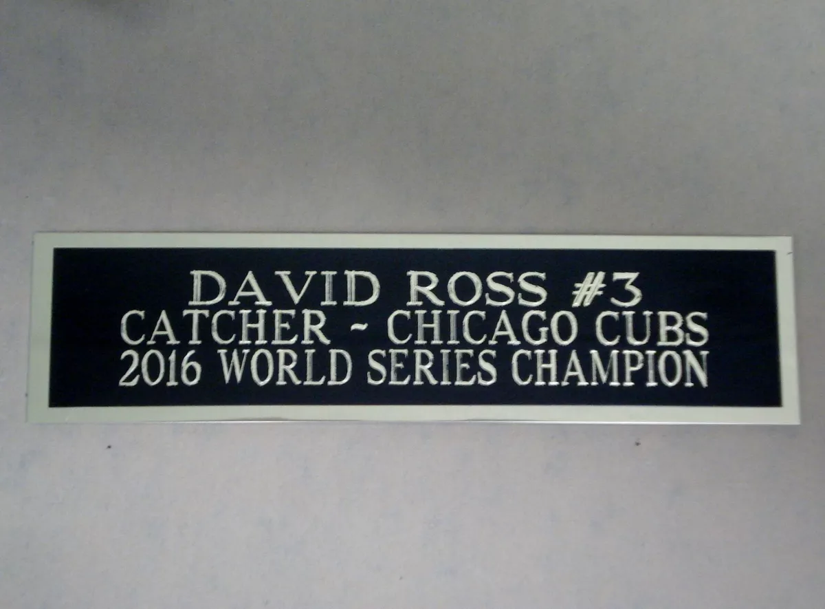 David Ross Cubs Autograph Nameplate For A Baseball Jersey Display