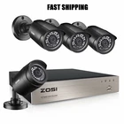 4 Camaras De Seguridad Wifi Exterior 1080P Inalambrica Con Vision Nocturna Video