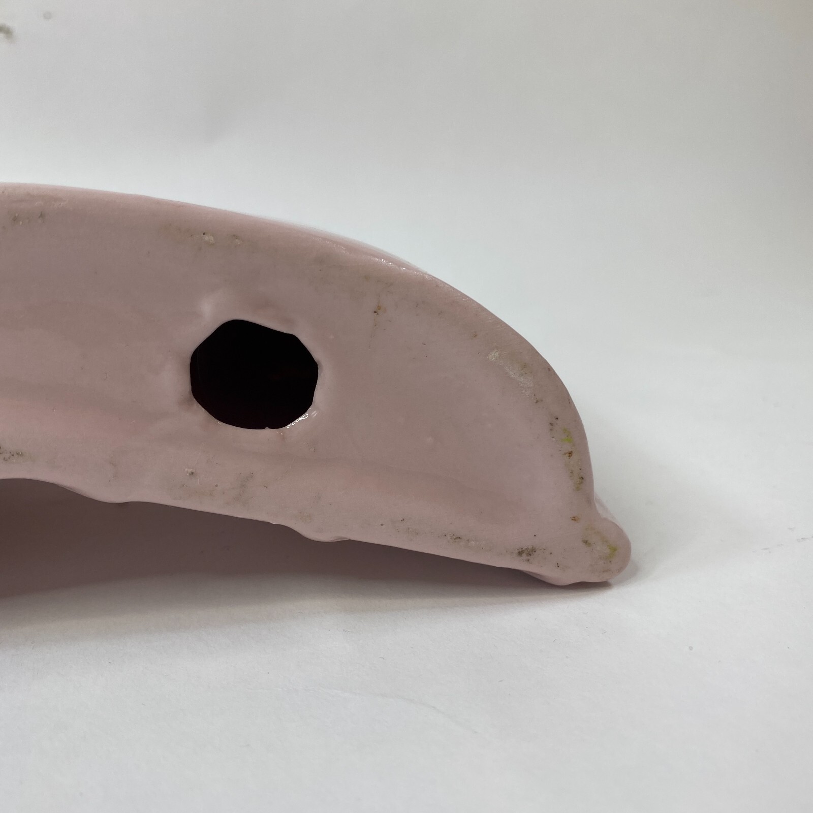 Baby Picture Frame ABC Vintage Ceramic Baby Booties Boots Nursery Pink Girl 4"