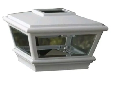Deckorators 4x4" Solar Versa Power Post Cap - White 82191 NEW (LOT OF 2)
