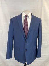 Calvin Klein Men's Blue Solid Blazer 46R 495