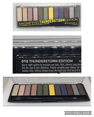 Rimmel Magnif'eyes Eyeshadow Palette 010 Thunderstorm  0.5 oz Unsealed