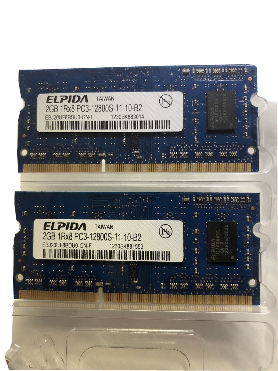 2x2Gb RAM Elpida EBJ20UF8BDU0-GN-F Apple SODIMM PC3-12800S 2x2Gb RAM Elpida EBJ20UF8BDU0-GN-F Apple SODIMM PC3-12800S
