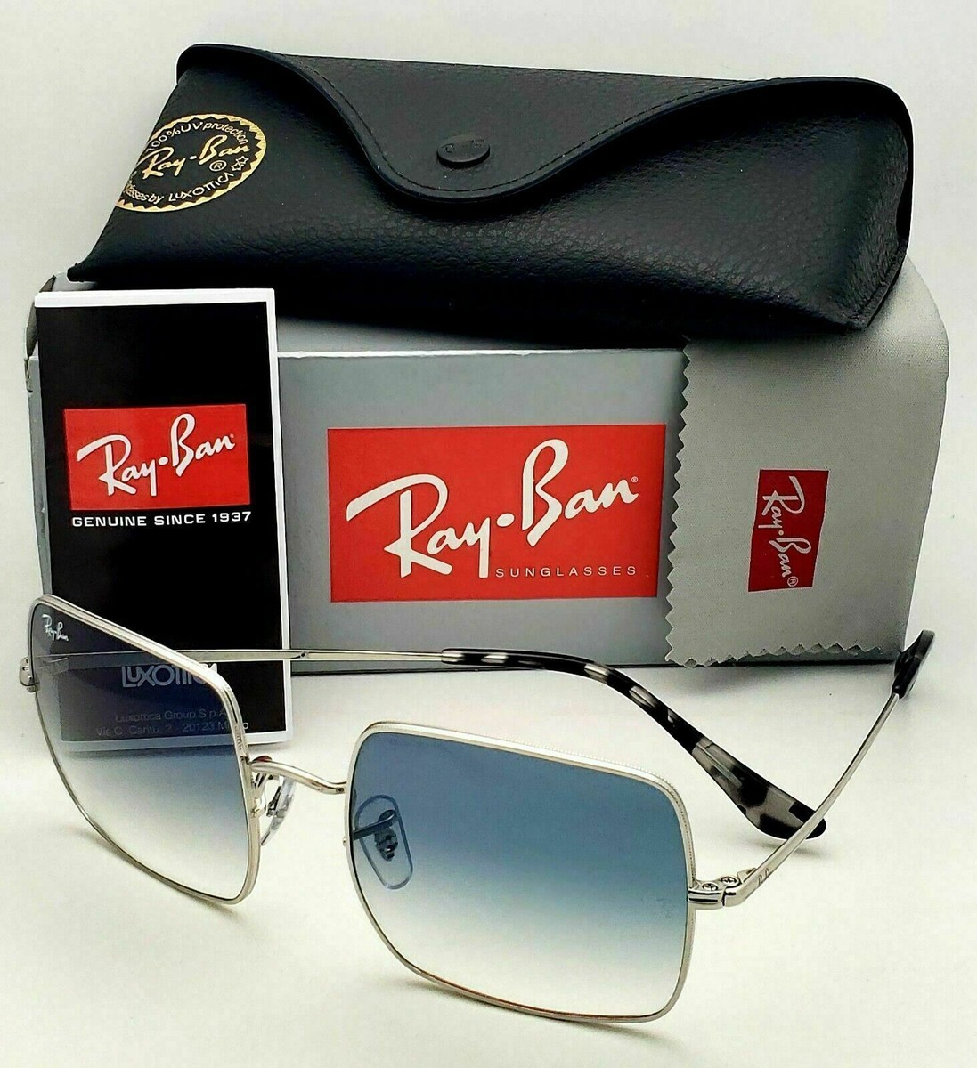 New RAY-BAN Rectangular 1971 Classic Sunglasses Silver  display picture 1