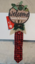 Welcome Family And Friends Hanging Sign