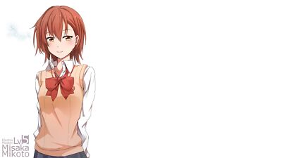 Anime blush brown hair ido teketeke misaka mikoto Custom Gaming Mat Desk