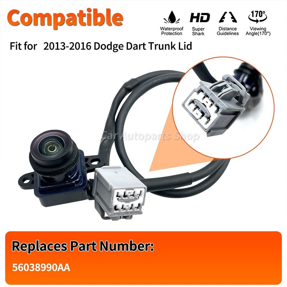 Trunk Lid Rear View Backup Camera For 2013-2016 Dodge Dart - OEM Part 56038990AA 6 thumbnail image