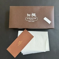 Coach Gift Box/Paper Tissue/Sticker/Envelope For Bag Scarf Wallet 12" x 6"x 2.5"