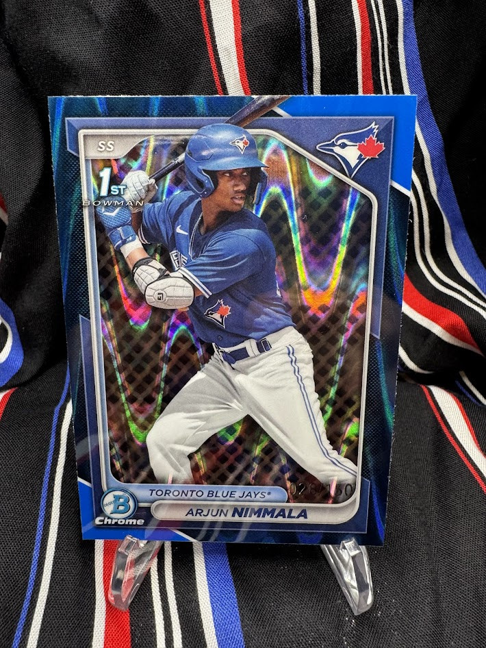 Arjun Nimmala - #028/150 - BLUE RAYWAVE - 2024 Bowman - BCP-142 - 1st