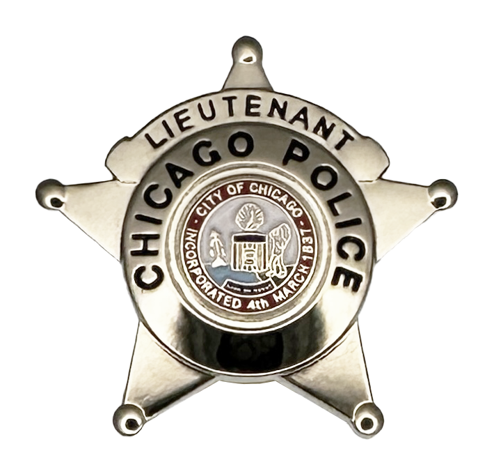 CHICAGO POLICE DEPARTMENT STAR LAPEL PIN: Lieutenant