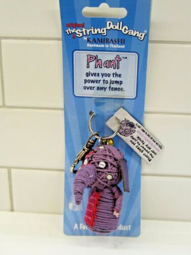 RBG Kamibashi Purple Phant Elephant The Original String Doll Gang Keychain-NEW! - Picture 1 of 4