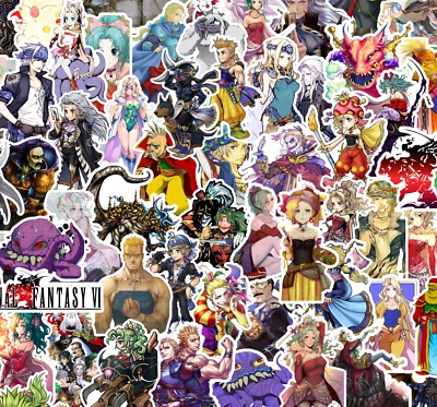 25/50 Final Fantasy VI Sticker Pack - Waterproof Vinyl - FF6 Kefka Locke