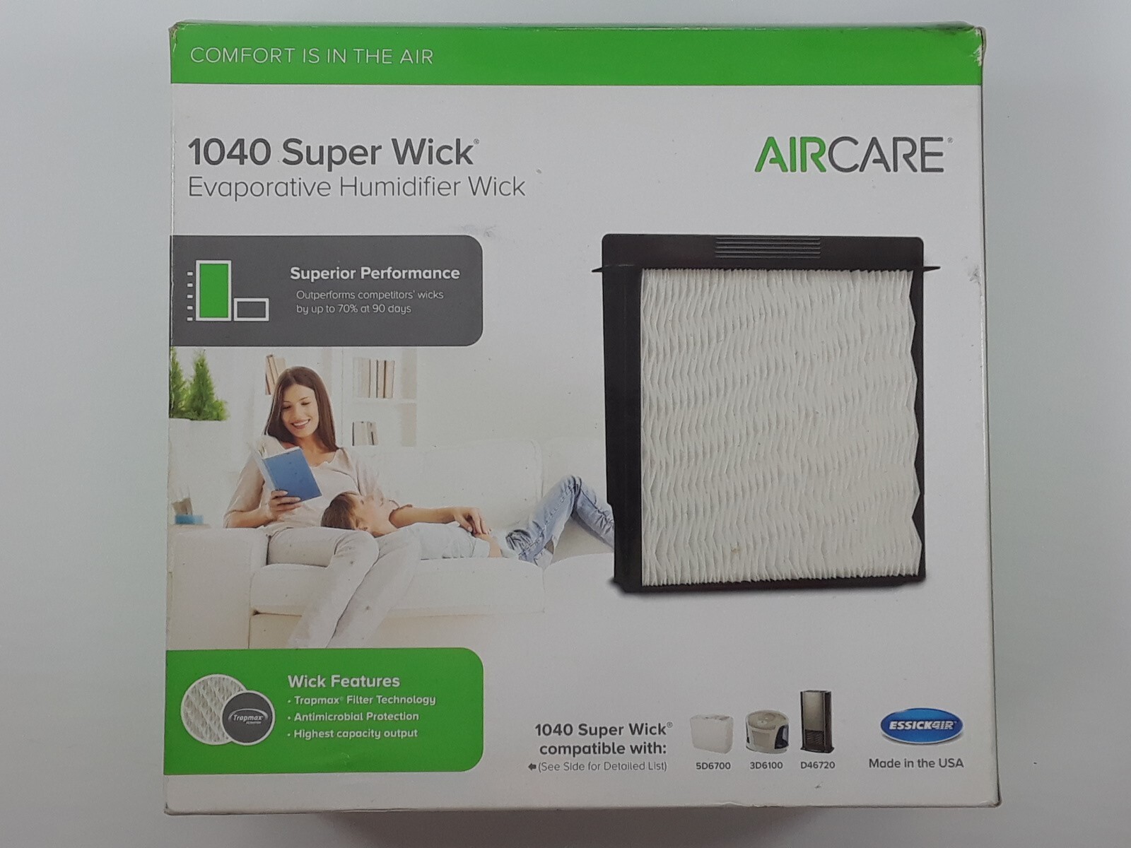 LOT OF 2 AIRCARE 1040 SUPER WICK HUMIDIFIER FILTER PACKS (4 FILTERS TOTAL)