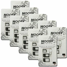 100 set Nano SIM Card to Micro Standard Adapter Adaptor Converter Set 4 in 1