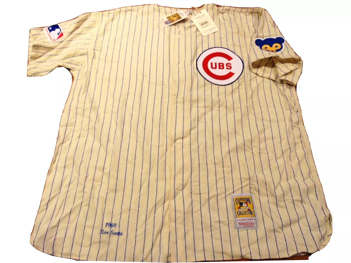 MITCHELL & NESS MLB 1969 CHICAGO CUBS RON SANTO WOOL AUTHENTIC JERSEY 64 5XL