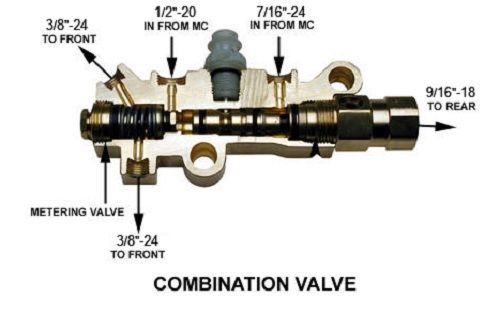 Disc Brake Conversion Master Cylinder Kit - Includes Prop Valve, Lines & Bracket (Old Style) - View #7