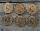 Lot Of 6 - 1965 1966 1967 Kennedy Half Dollars- (1) 1965 (1) 1966 (4) 1967