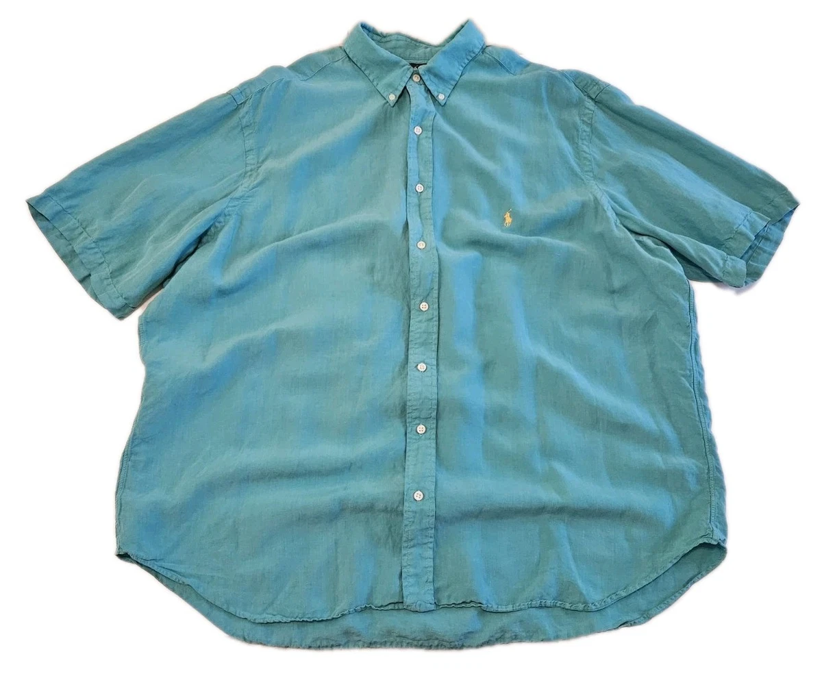 Ralph Lauren Silk Button-Up Casual Button-Down Shirts for Men for