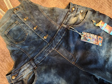 Tractor Denim Women's 20 Blue Jean Bib Overalls Stretch Adjustable Suspenders