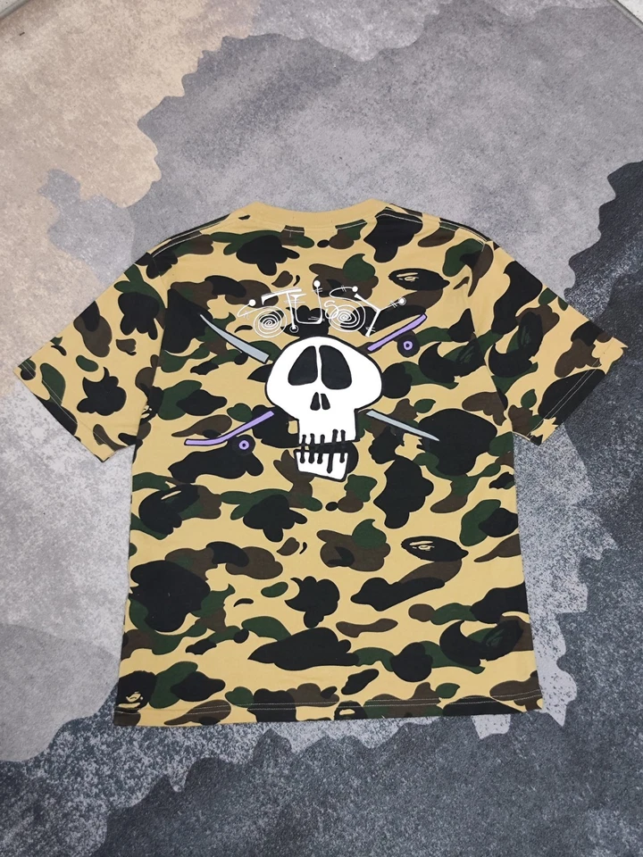 Stussy x A Bathing Ape Collaboration 30th anniversary light khaki camouflage S - Image 2 of 4