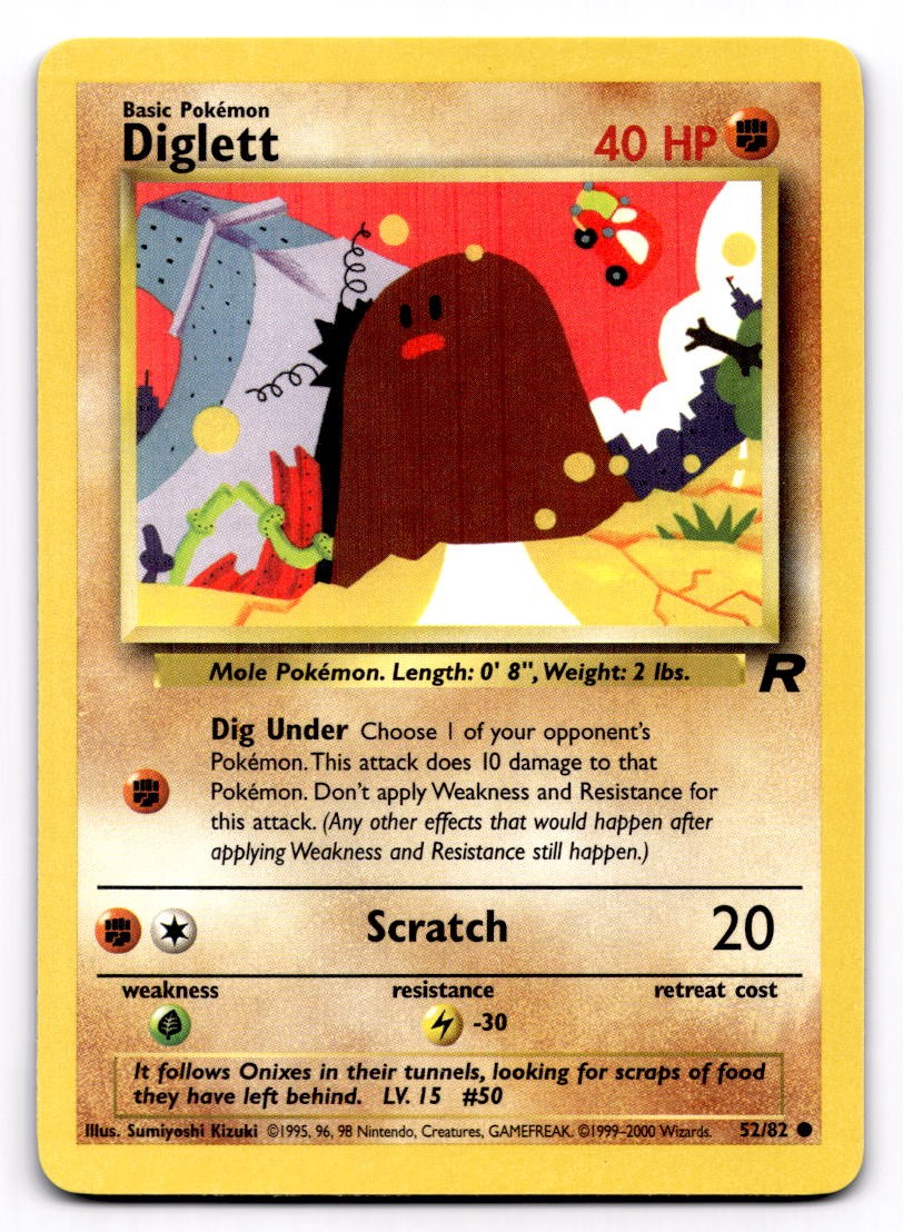 Diglett Common Team Rocket 52/82 NM