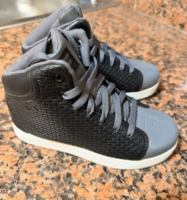 New FILA High Top Gray and Black with White Soles Size 2