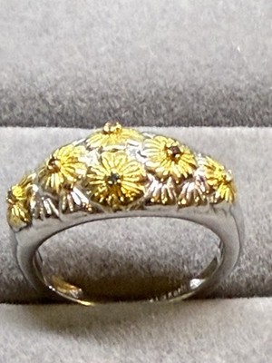 Diamant Akzent Floral Ring