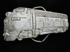 PE05149 VINTAGE 1981 CUT-OUT  TRAIN ENGINE  RAILROAD PEWTER BELT BUCKLE