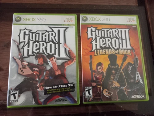 Guitar Hero 2 + Guitar Hero 3 (2007) - Xbox 360 - CIB