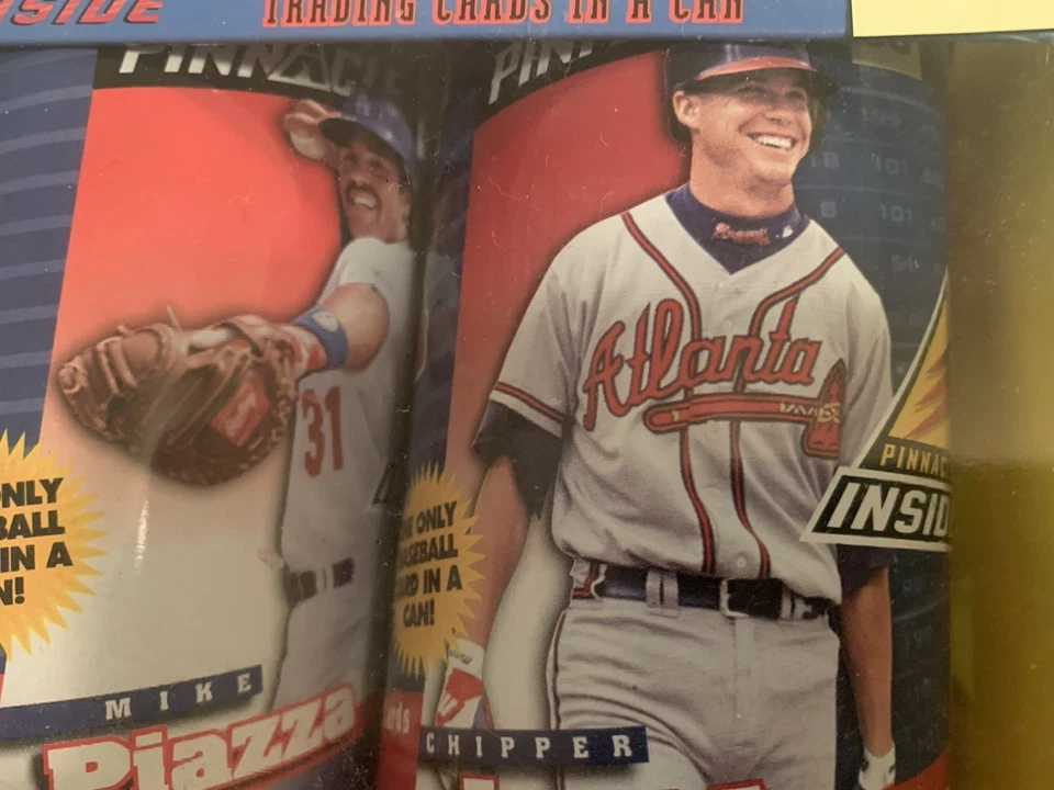 Tarjetas de béisbol Pinnacle 1998 en lata, Garciaparra, Grieve, Piazza, ChipperLot Foto 3 de 3