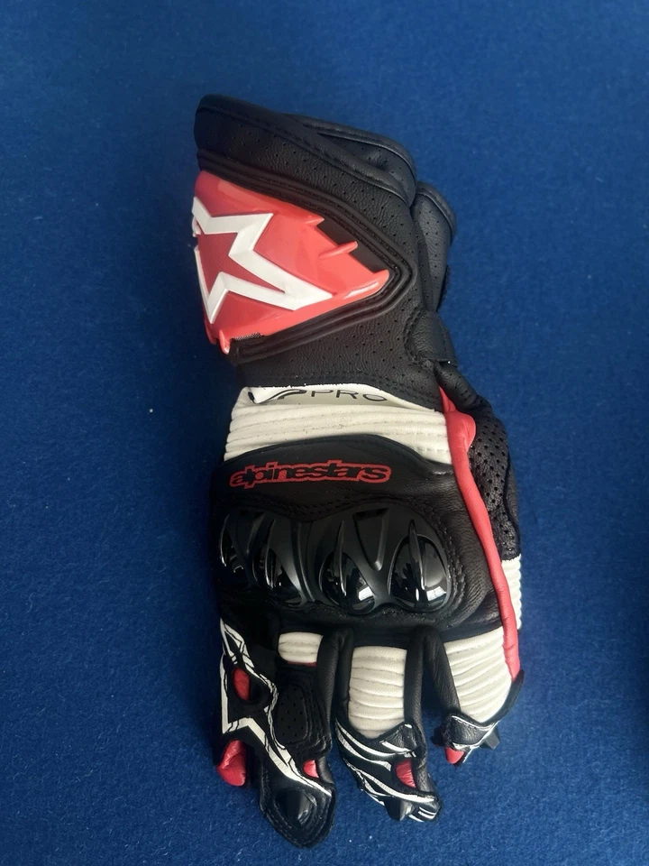 Luvas Alpinestars R3 Moto Racing Moto GP tamanho grande usadas - Imagem 2 de 4