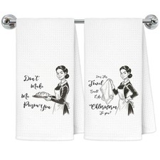 Funny Hilarious Kitchen Towels Set of 2, Best Gifts for Hostess New Home Mom ...