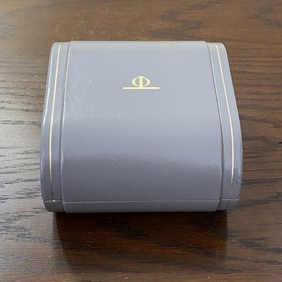 Vintage Baume & Mercier Geneve 1830 Empty Grey Watch Box w/ Gold Accents