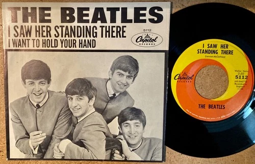 Beatles NM 1964 I WANT TO HOLD YOUR HAND Unplayed Look Capitol 45 Picture sleeve