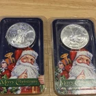U.S. Mint American Eagle Silver Coins 2 oz 0.999 Merry Christmas Pack