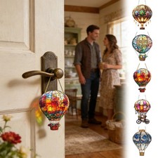 Hot Air Balloon Solar Pendant With Flickering Flame Solar Hot Air Balloon